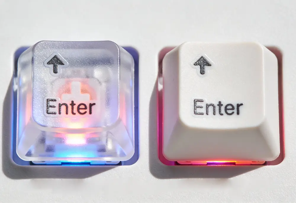 shine through keycaps