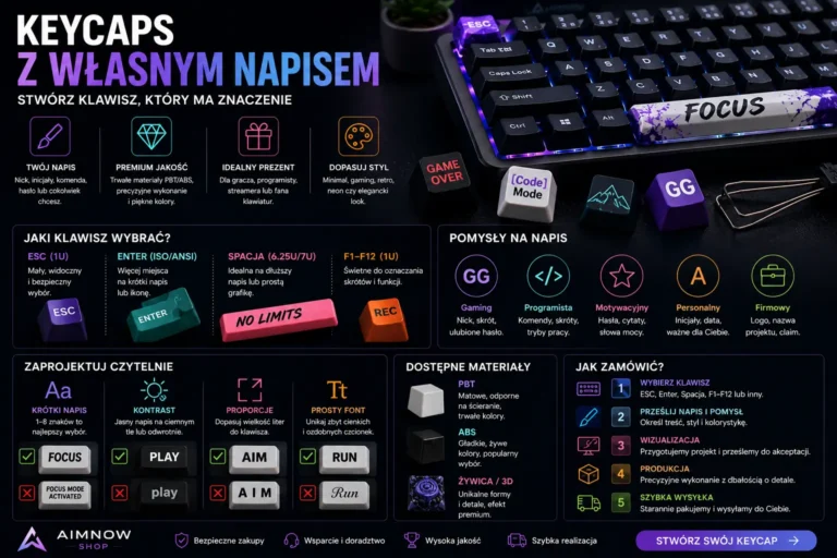 keycap z własnym napisem – jak zaprojektować personalizowany klawisz, który będzie czytelny i efektowny