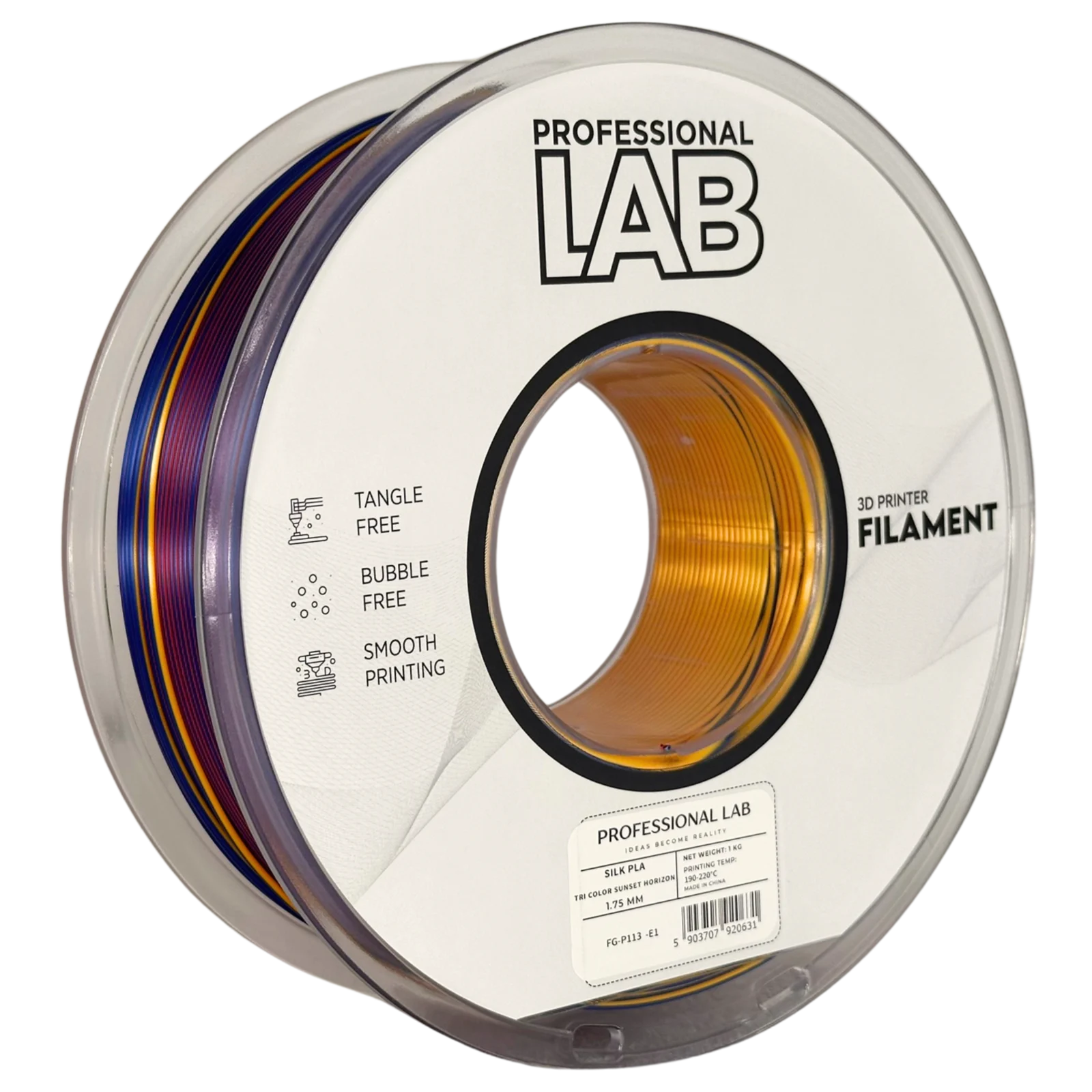 Filament Silk PLA Tri Color Sunset Horizon Smart Print 1 kg 1,75 mm