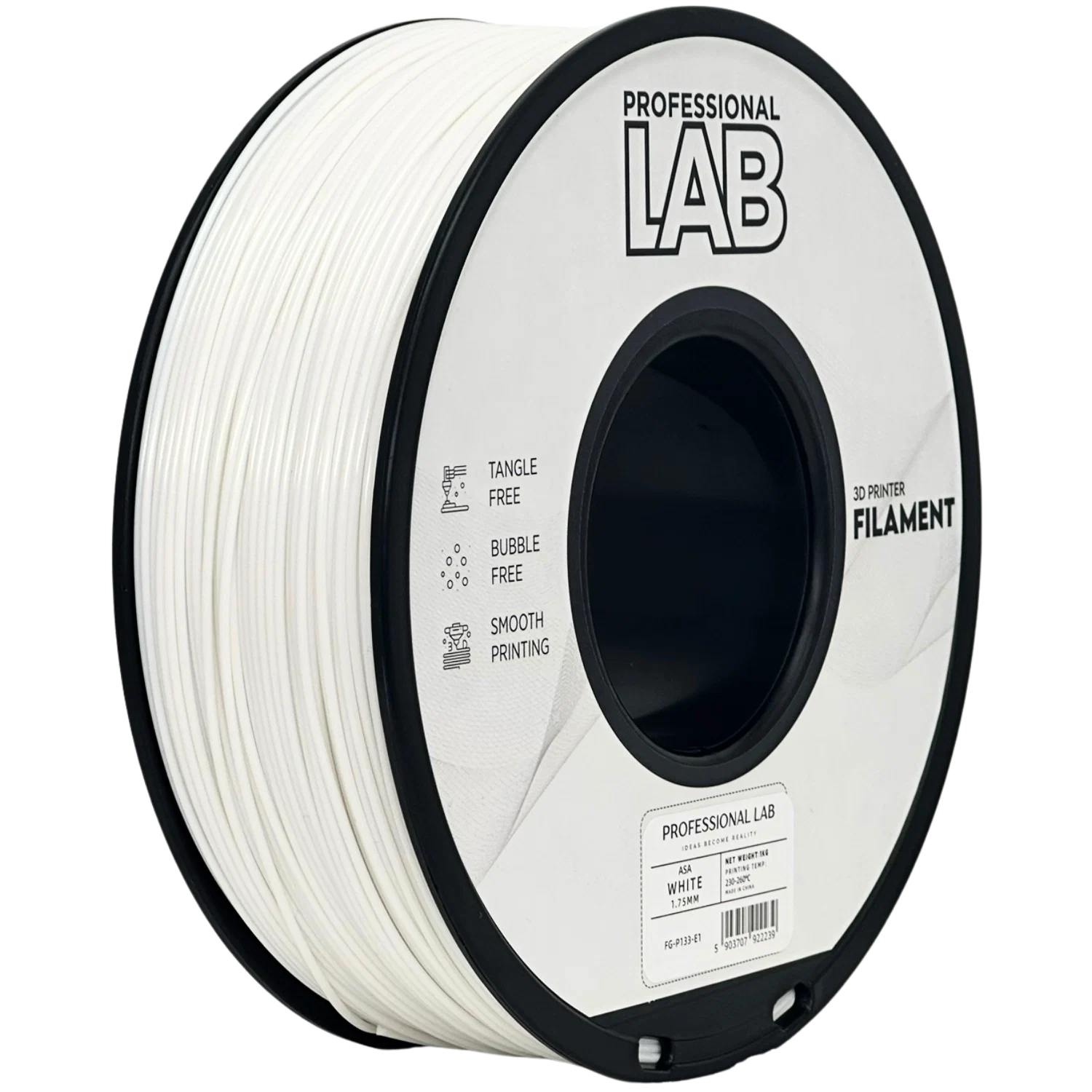 Filament ASA white Professional Lab 1 kg 1,75 mm