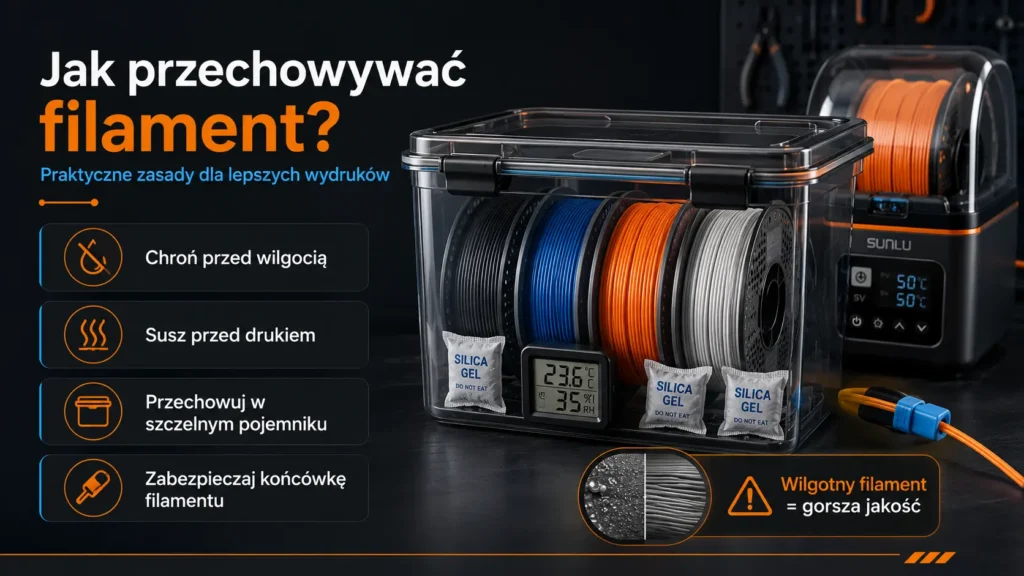 rodzaje filamentów, filament PLA, filament PETG, filament ASA, filament ABS, filament TPU, nylon do druku 3D, porównanie filamentów