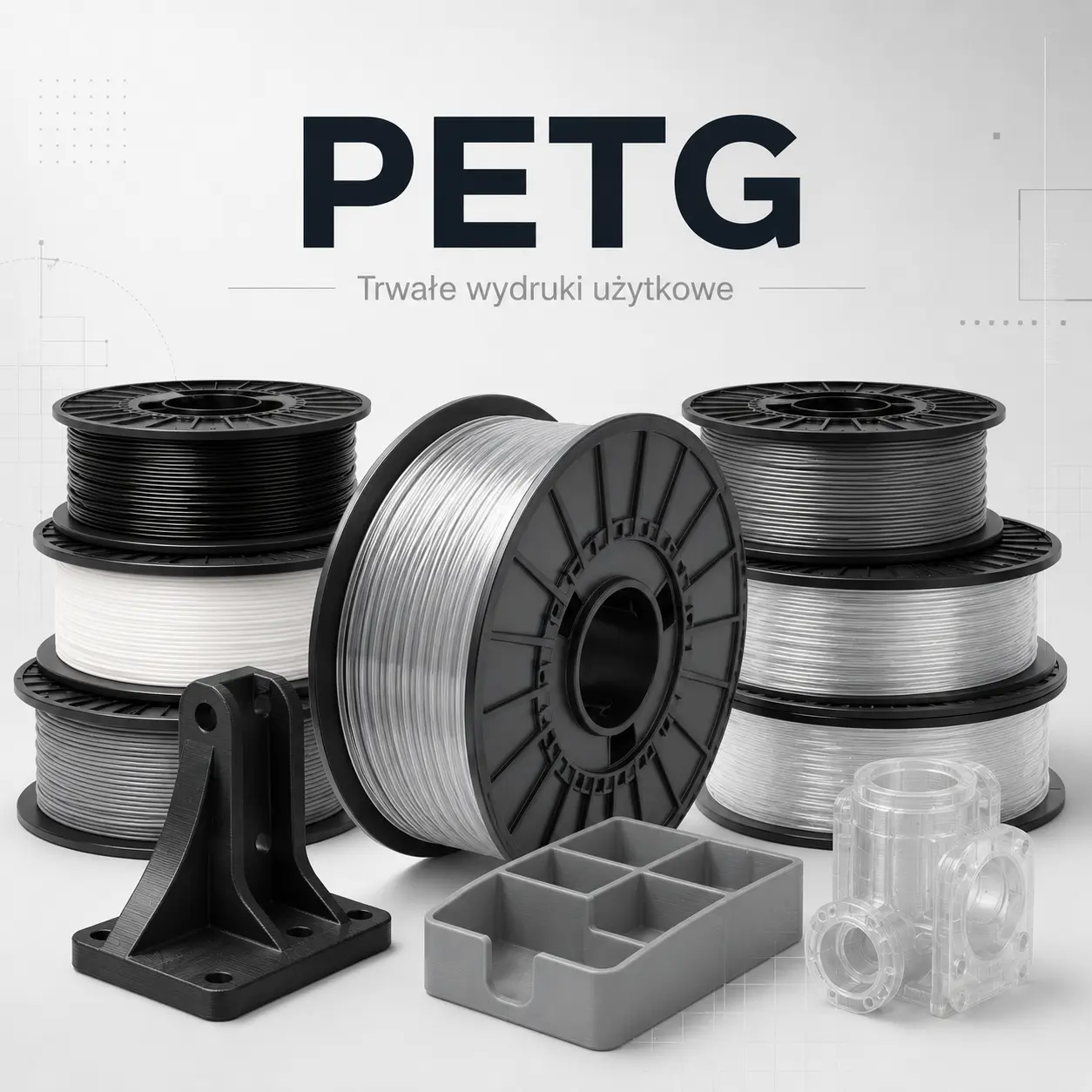 Filament PETG do trwałych wydruków użytkowych i części technicznych