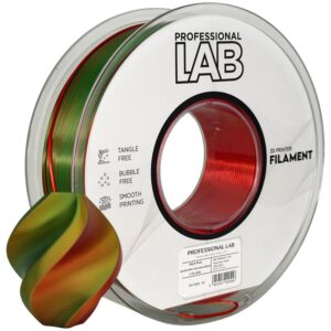Filament Silk PLA Tri Color red yellow green Professional Lab 1 kg 1,75 mm