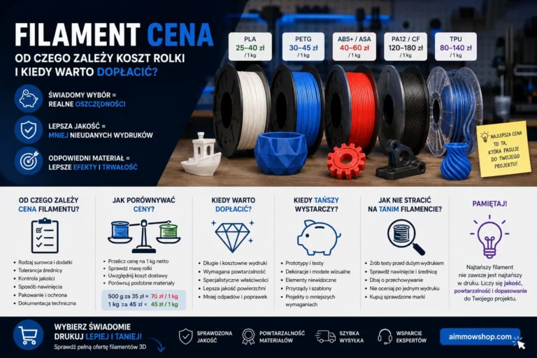 Filament cena – od czego zależy koszt rolki i kiedy warto dopłacić?