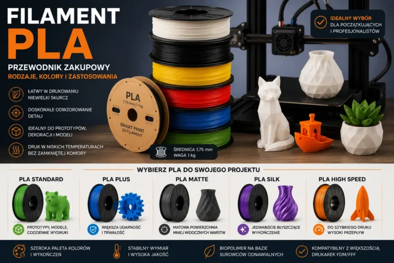 Filament PLA – przewodnik zakupowy: rodzaje, kolory i zastosowania