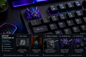 Keycap z&nbsp;drukarki 3D – jak powstaje personalizowany klawisz do&nbsp;klawiatury mechanicznej