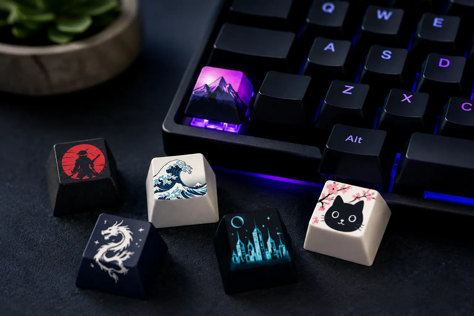 keycaps z grafiką