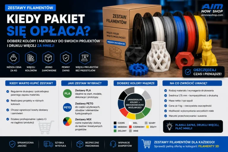 Zestawy filamentów – kiedy pakiet kilku rolek opłaca się najbardziej?