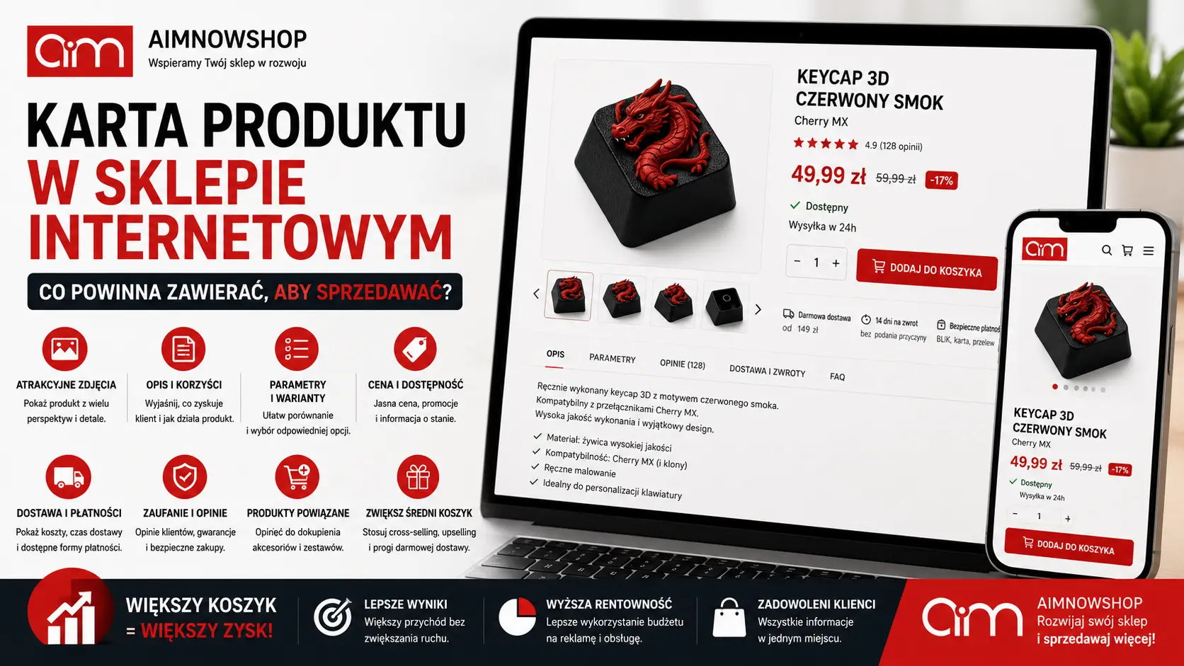 Karta produktu w sklepie internetowym – elementy zwiększające sprzedaż i konwersję