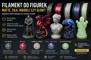 Jaki filament do&nbsp;figurek i&nbsp;modeli? Matte, Silk, Marble czy&nbsp;Glow?
