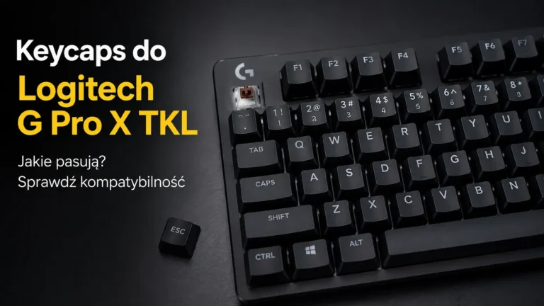 Czarna klawiatura mechaniczna TKL ze zdjętym klawiszem Esc – poradnik o keycapsach do Logitech G Pro X TKL