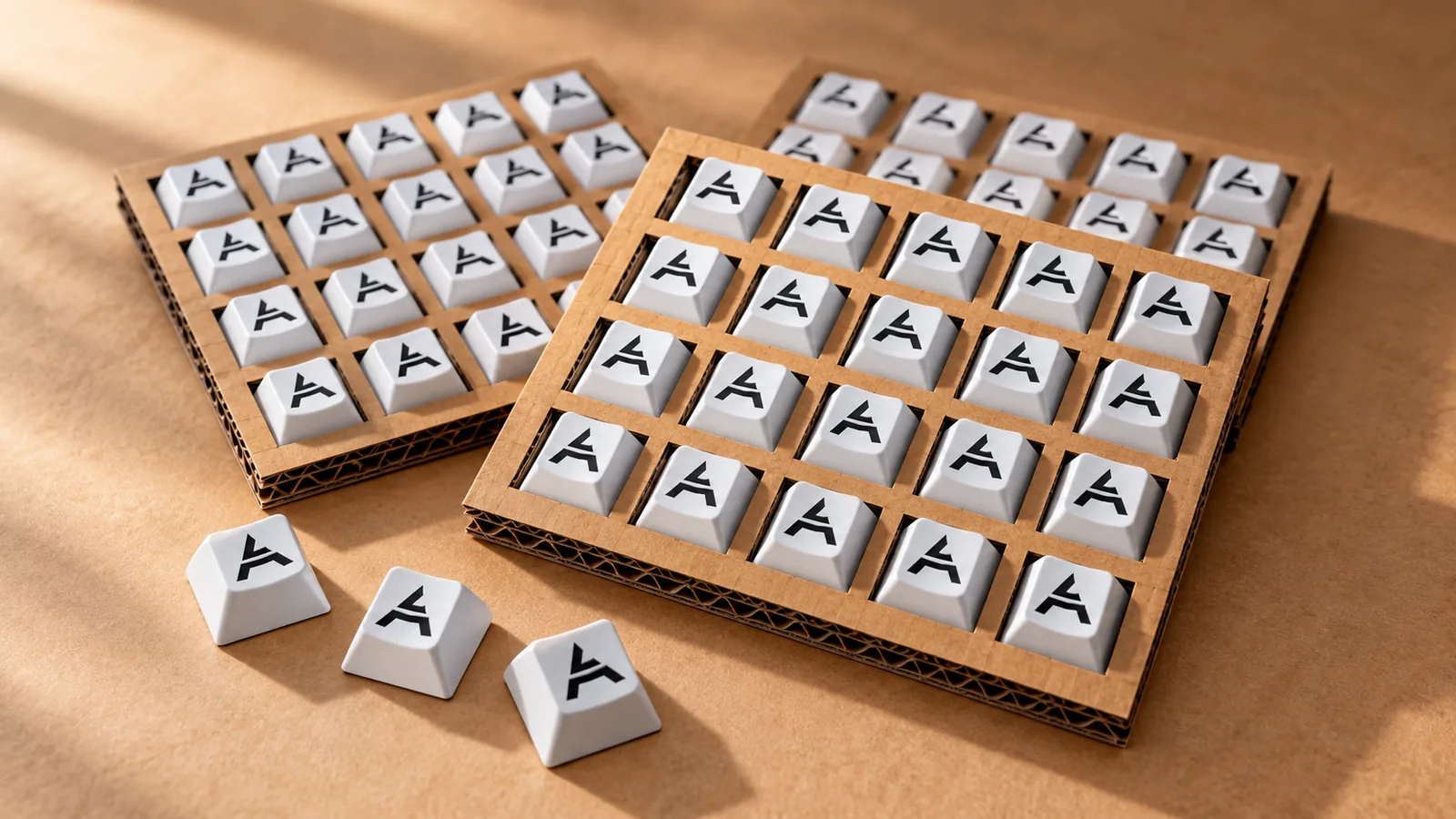 Kilka tacek z serią 100 custom keycapów Agent Conf