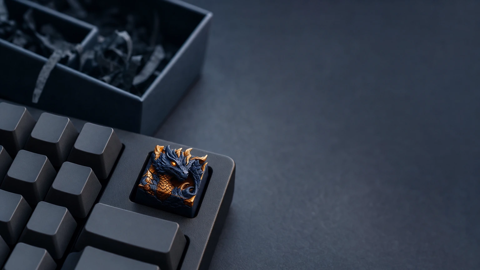 keycap 3D na prezent – ilustracja redakcyjna